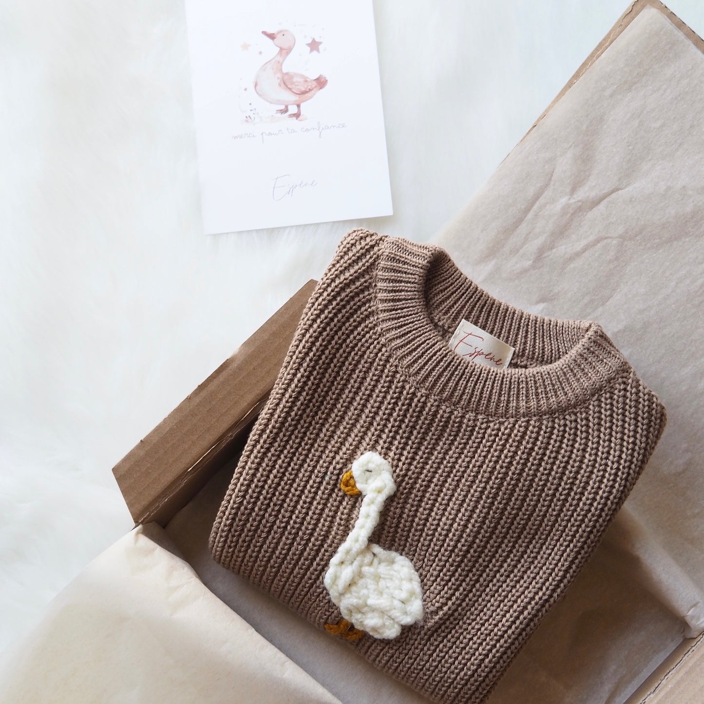 Modèle Little goose (0-24 mois) (cardigan)