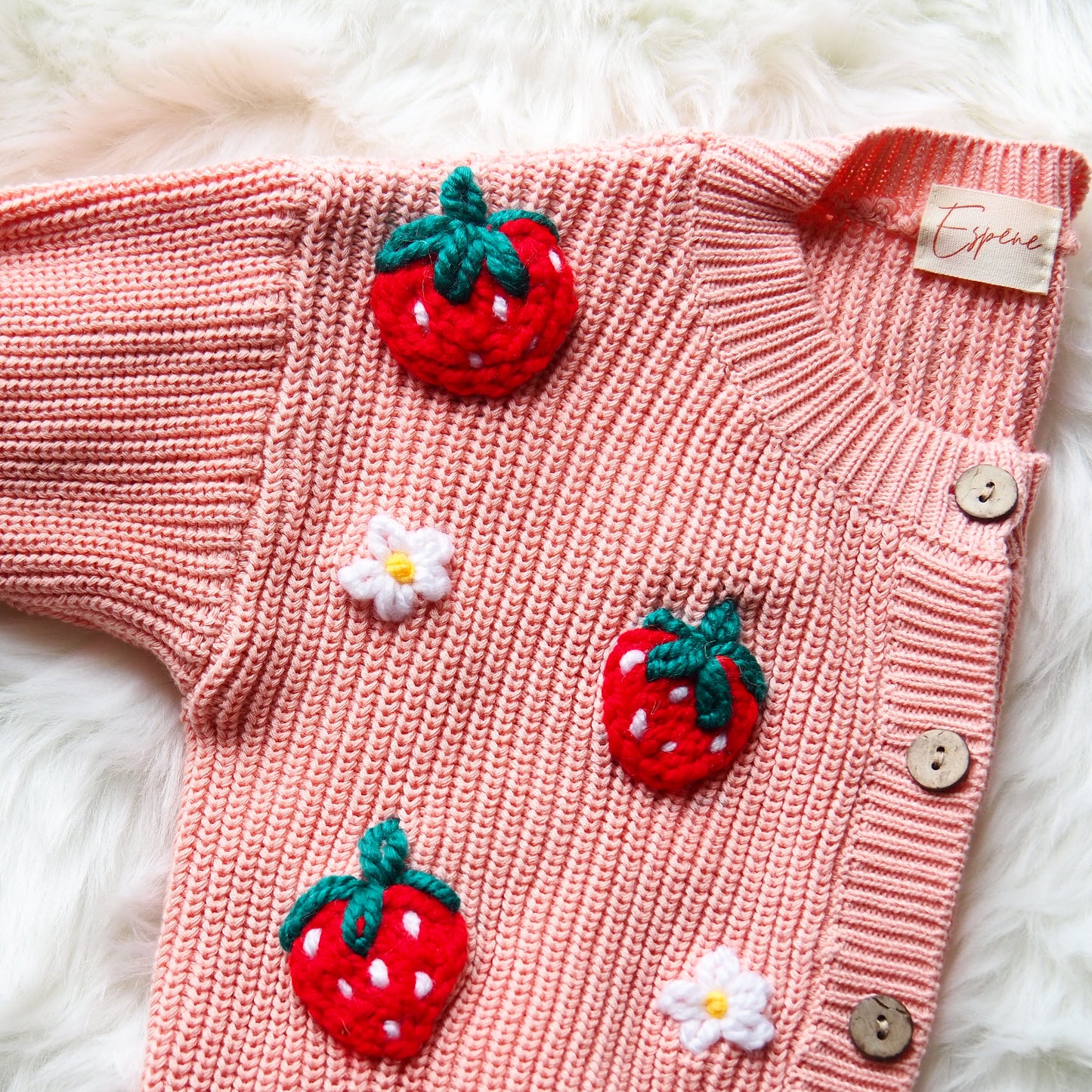 Modèle Fraises (0-24 mois) (cardigan)