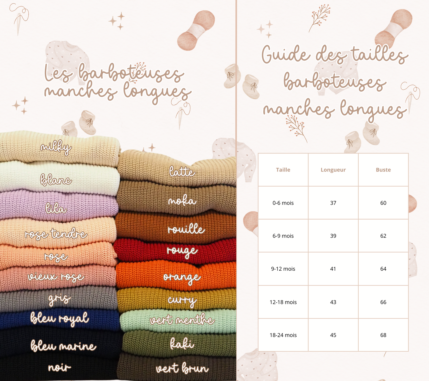 Modèle Lettre Space (0-24 mois) (barboteuse)