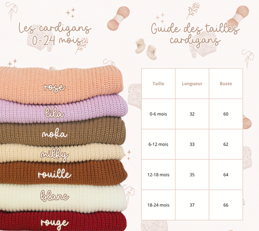 Modèle Noeuds (0-24 mois) (cardigan)