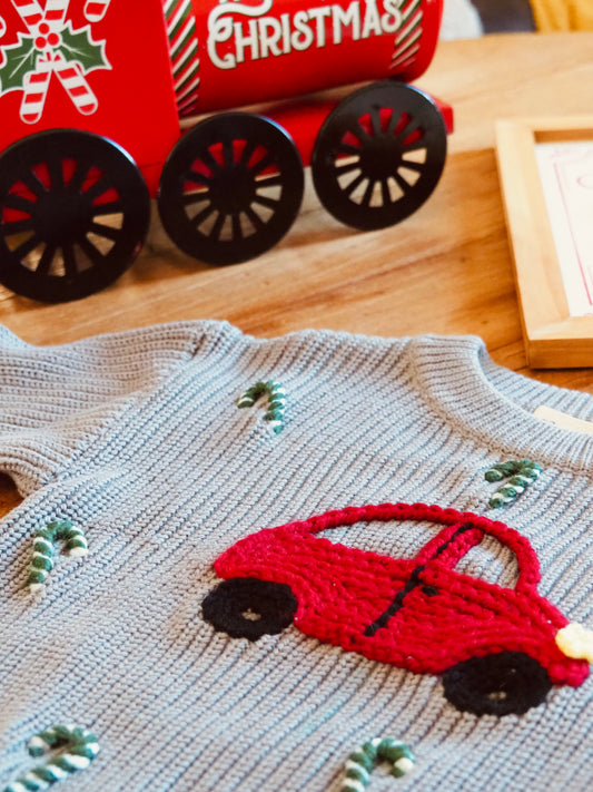 Modèle Voiture de Noël (0-24 mois) (barboteuse)