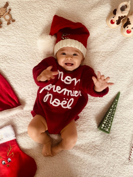 Modèle prénom/texte (0-24 ans) Barboteuse - Édition Noël