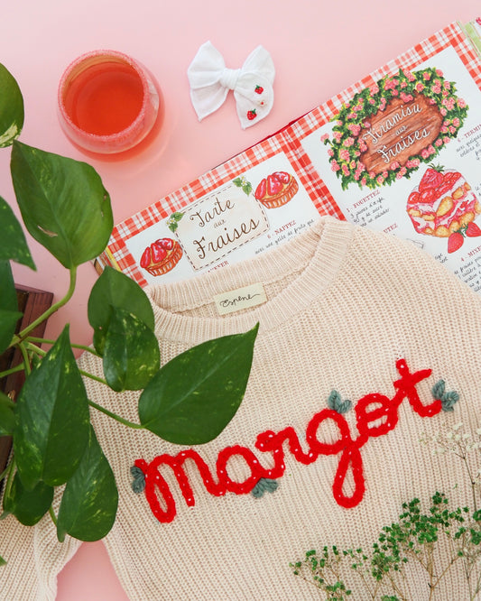Modèle prénom fraise (0-6 ans)