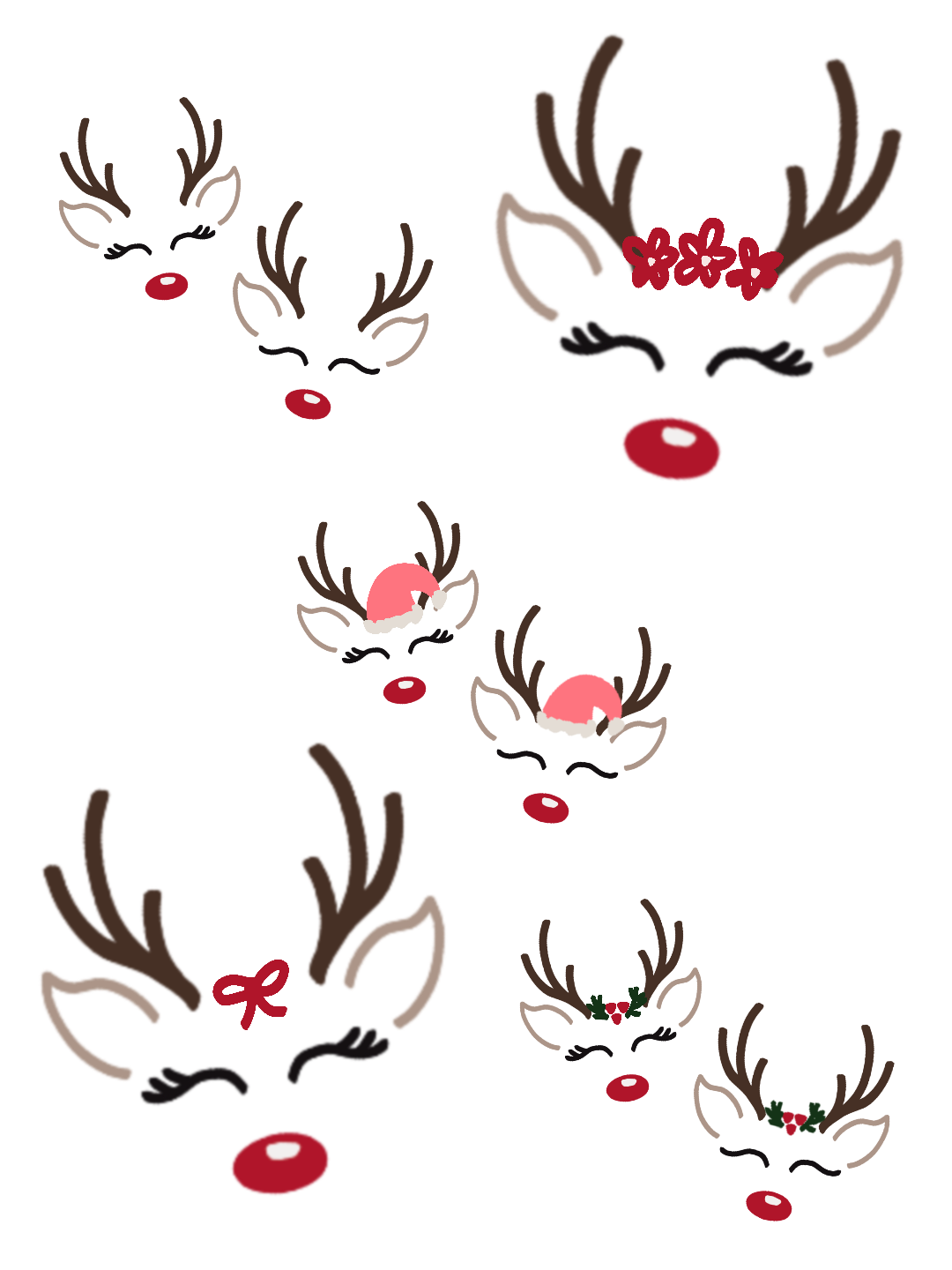 Modèle Renne de Noël (0-24 mois) (barboteuse)