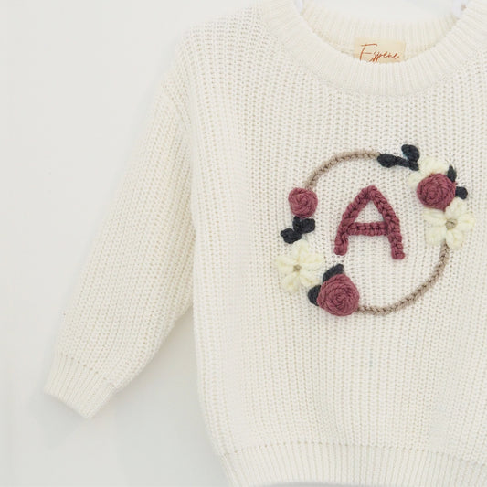Modèle Arche fleurie & lettre (0-6 ans)
